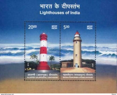 India 2012 Light Houses Of India Architecture Alleppey Mamallapuram Miniature Sheet MS MNH, P.O Fresh & Fine - Autres & Non Classés