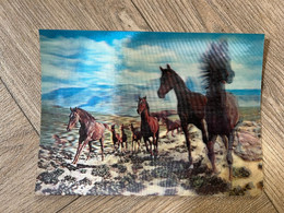 Carte 3D * CPA à Système * CP * Chevaux Horse - Met Mechanische Systemen