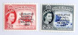 BC 14382 1960 Scott 142/43 M* Offers Welcome! - Somaliland (Protectorate ...-1959)