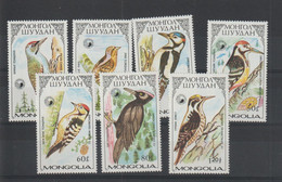 Mongolie 1987 Oiseaux 1500-06, 7 Val ** MNH - Mongolie