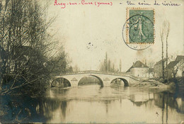 Arcy Sur Cure * Carte Photo 1905 * Un Coin Du Village Et Un Coin De Rivière * Pont - Sonstige & Ohne Zuordnung