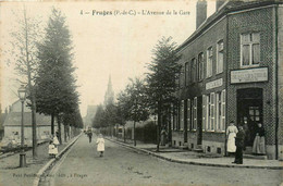 Fruges * L'avenue De La Gare * Estaminet à La Descente Des Mécaniciens DESCAMPS DILLEZ - Fruges