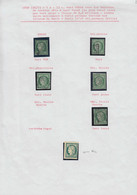 O FRANCE - Poste - 2, Ensemble De Nuances Dont Vert Foncé Et Vert Très Foncé, Oblitérations étoile, Grille, Tous Défectu - 1849-1850 Ceres