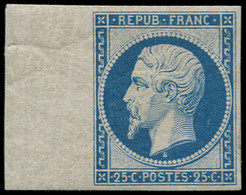* FRANCE - Poste - 10c, Réimpression De 1862 Bord De Feuille, Grand Bdf à Gauche: 25c. Présidence Bleu - 1852 Louis-Napoleon