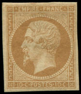 * FRANCE - Poste - 13A, Type I, Signé Scheller: 10c. Brun-clair - 1853-1860 Napoleon III