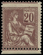 ** FRANCE - Poste - 113, Piquage à Cheval: 20c. Mouchon Brun Lilas (Spink) - Unused Stamps