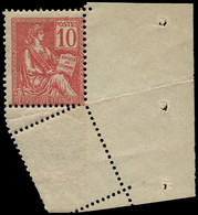 ** FRANCE - Poste - 116, Piquage Oblique Par Pliage: 10c. Mouchon Rouge (Spink) - Ongebruikt