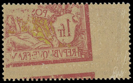 ** FRANCE - Poste - 121, Impression Recto-verso à Cheval: 1f. Merson - Unused Stamps