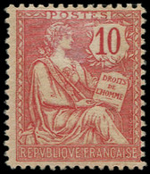** FRANCE - Poste - 124b, Impression Recto-verso: 10c. Mouchon Retouché - Unused Stamps