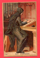 Chocolat Poulain. Série " Hommes Célèbres " Chromo N° 142. Gui D'Arezzo, Inventeur De La Gamme. - Poulain