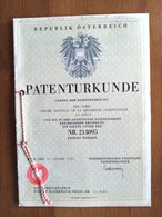 AUTRICHE BREVET D'INVENTION CNRS " CENTRE NATIONAL DE LA RECHERCHE SCIENTIFIQUE " 1961 22 PAGES ET PLANS 300MMX210MM - Diplômes & Bulletins Scolaires