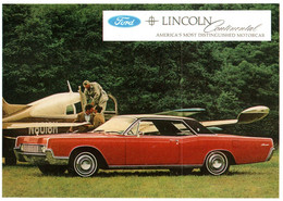 14602 FORD LINCOLN CONTINENTAL  VOITURE Automobile  N° 32  éditions Centenaire .AVION   (Recto-verso) - Turismo