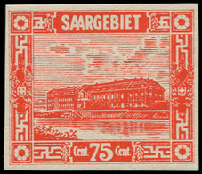 ** SARRE - Poste - 95, Essai Vermillon Sur Blanc, Non Dentelé: 75c. Faïencerie (Maury) - Unused Stamps