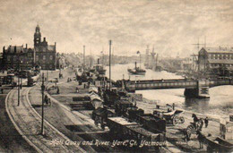 GREAT YARMOUTH HALL QUAY AND RIVER YARE OLD B/W POSTCARD NORFOLK - Great Yarmouth