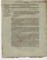 VP20.815 - Napoléon 1er - PARIS 1809 - Lettre De L'Admistration De L'Enregistrement / Droits De Patentes Années 5 à 9 - Decretos & Leyes