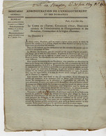 VP20.815 - Napoléon 1er - PARIS 1809 - Lettre De L'Admistration De L'Enregistrement / Droits De Patentes Années 5 à 9 - Décrets & Lois