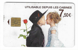 4 TL - TELECARTE  RECHARGEABLE 7,50 € (FRANCE) Utilisable Depuis Les Cabines  2013 JEUNES ENFANTS - 2013