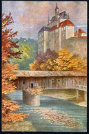 B3647 - Kriebstein Burg - Dr. Reukauff Künstlerkarte - Verlag Fr. Gabsch Waldheim - Mittweida