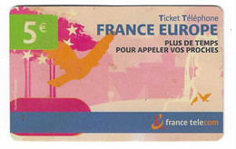 10 TL - TELECARTE  - FRANCE - TICKET EUROPE - 2007 -   5 € - - Billetes FT