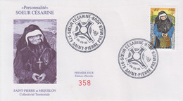 Enveloppe  FDC  1er  JOUR    SAINT  PIERRE  Et  MIQUELON    SOEUR  CESARINE   1995 - FDC