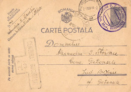 ROMANIA : CARTE ENTIER POSTAL / STATIONERY POSTCARD - MAILED In 1944 : MÂNASTIREA / ILFOV To PIETROASELE / BUZAU (ak656) - Covers & Documents
