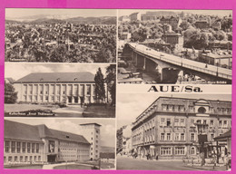 282758 / Germany - Aue / Sa. -Teilansicht  Kulturhaus Erns Thalmann Polytechnische Oberschule Karl Marx Bruke HO Hotel B - Aue