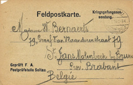 2434PR/ Feldpostkarte POW - PDG Soltau 1916 > Belgium - Kriegsgefangenschaft