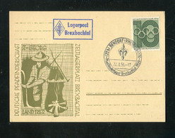 Bundesrepublik Deutschland / 1961 / Sonderkarte "Pfadfinderschaft, Lagerpost", SSt. "BENDORF, Pfadfinderlager" (2910) - Lettres & Documents