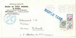 Morbihan - Vannes - Ministère De L'agriculture - Direction Des Services Vétérinaires - Lettre Taxée - Griffe - 1980 - Postal Rates