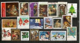 NOEL / CHRISTMAS.  Beau Lot De 20 Timbres Oblitérés NOEL,  1 ère Qualité.  Lot Nr 7 - Vrac (max 999 Timbres)