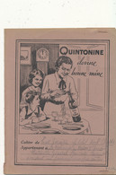 PR 264  /   PROTEGE CAHIER   QUINTONINE DONNE LA BONNE MINE   (24,00 Cm X 18,00 Cm) - Drank & Bier