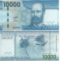 CHILE  10'000  Pesos ,  Paper  P164b  2011  ( Arturo Prat,+ National Park &  Andean Condor At Back ) UNC - Cile
