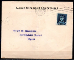 320 Met Perfin/perforatie Op Brief Gestempeld BRUXELLES Naar MONTBELIARD (FRANCE) - 1931-1934 Mütze (Képi)