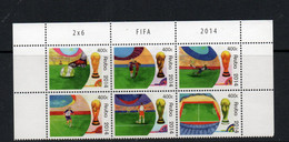 SOCCER -  ARUBA - 2014 - SOUTH AFRICA WORLD CUP  SET OF 6 IN BLOCK  MINT NEVER HINGED  SG CAT £66 - 2010 – South Africa
