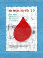 (Us.1) Argentina ° 2011 - Donante De Sangre.  Oblitérer. - Usados