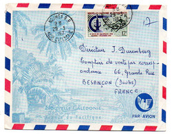 Nouvelle Calédonie-1967-- NOUMEA  Pour Besançon-25..tp 2° Jeux Pacifique Sud Seul  Sur Lettre...cachet .....à Saisir - Covers & Documents