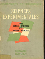 Court-traité De Philosophie - Classe De Sciences Expérimentales. - Vergez André & Huisman Denis - 1962 - Psicología/Filosofía