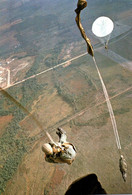 14677 LARGAGE DU PERSONNEL   PARACHUTISME Parachute Militaire  Photo Dujardin Pau Avion   (recto-verso) - Parachutting