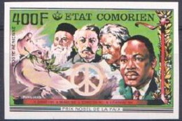 Comores 1977, Schweitzer, Martin Luther King, 1val IMPERFORATED - Albert Schweitzer