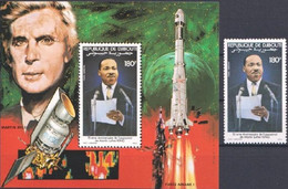 Djibouti 1983, Martin Luther King, Space, 1val +BF - Martin Luther King