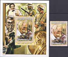 Guinea 2001, Nobel Price, Schweitzer, 1val + Block - Albert Schweitzer