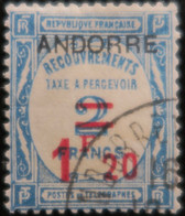 LP3844/234 - 1931/1932 - ANDORRE FR. - TIMBRE TAXE - N°13 ☉ - Cote (2020) : 92,00 € - Gebraucht