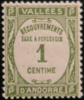 LP3844/236 - 1935 - ANDORRE FR. - TIMBRE TAXE - N°16 NEUF** - Neufs