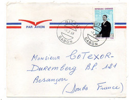 Gabon -1968- BITAM  Pour Besançon-25 (France) -tp  Président  Seul Sur Lettre..cachet.....à Saisir - Gabon