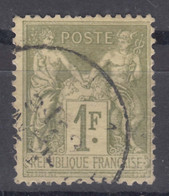 France 1876 Paix Et Commerce Yvert#82 Used - 1876-1878 Sage (Typ I)