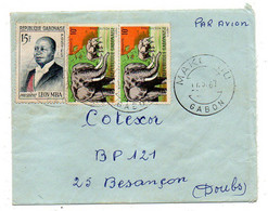 Gabon-1967- MAKOKOU  Pour Besançon-25 (France) -tps Divers  Sur Lettre..cachet.....à Saisir - Gabun (1960-...)