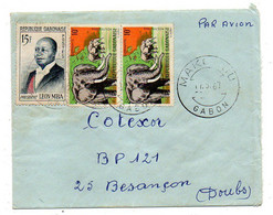 Gabon-1967- MAKOKOU  Pour Besançon-25 (France) -tps Divers  Sur Lettre..cachet.....à Saisir - Gabón (1960-...)