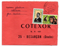 Gabon-1968 - LIBREVILLE  Pour Besançon-25 (France) -tps Divers  Sur Lettre..cachet.....à Saisir - Gabun (1960-...)