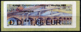 LISA EXPOSITION MOULINS 2022 1,66e LETTRE SUIVIE NEUVE** - 2010-... Illustrated Franking Labels