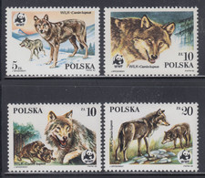 Poland 1985 MiNr. 2975 - 2978 Polen WWF Grey Wolf PREDATORS 4v MNH** 5.50 € - Oblitérés